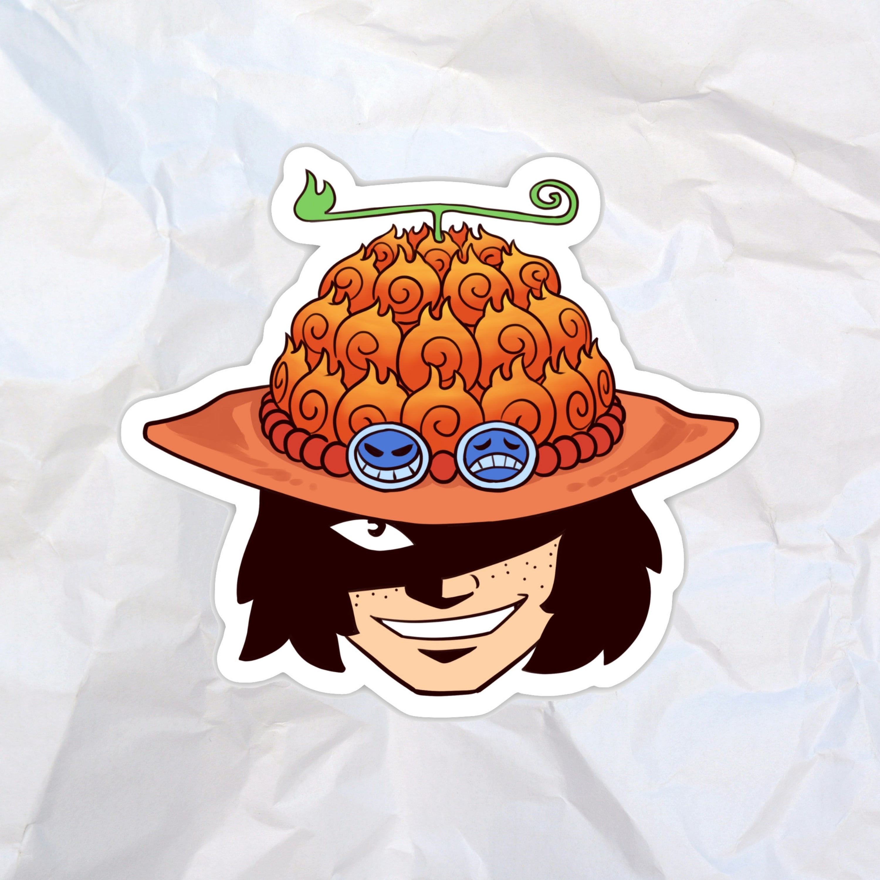 One Piece Ace Devil Fruit Sticker