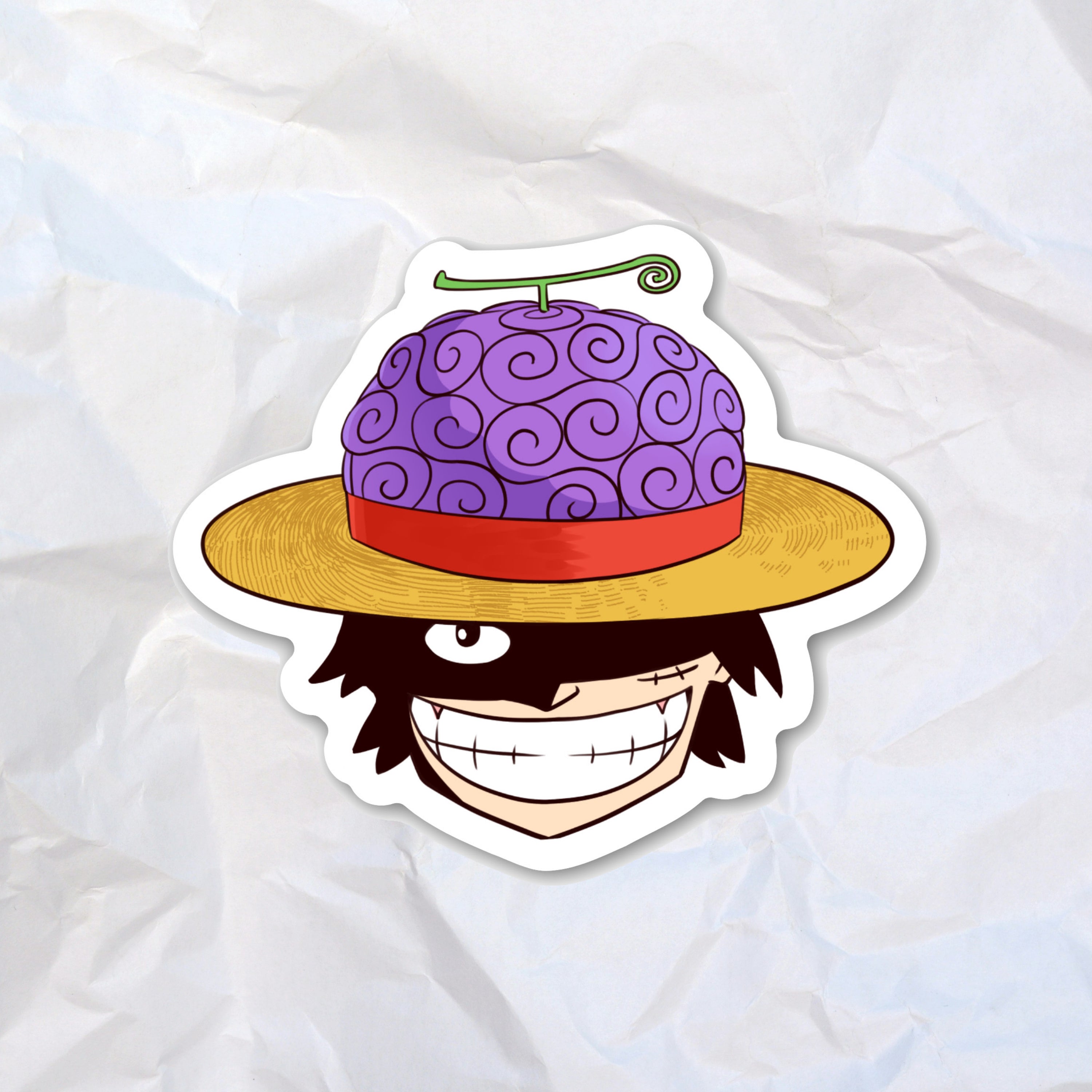One Piece Luffy Devil Fruit Sticker